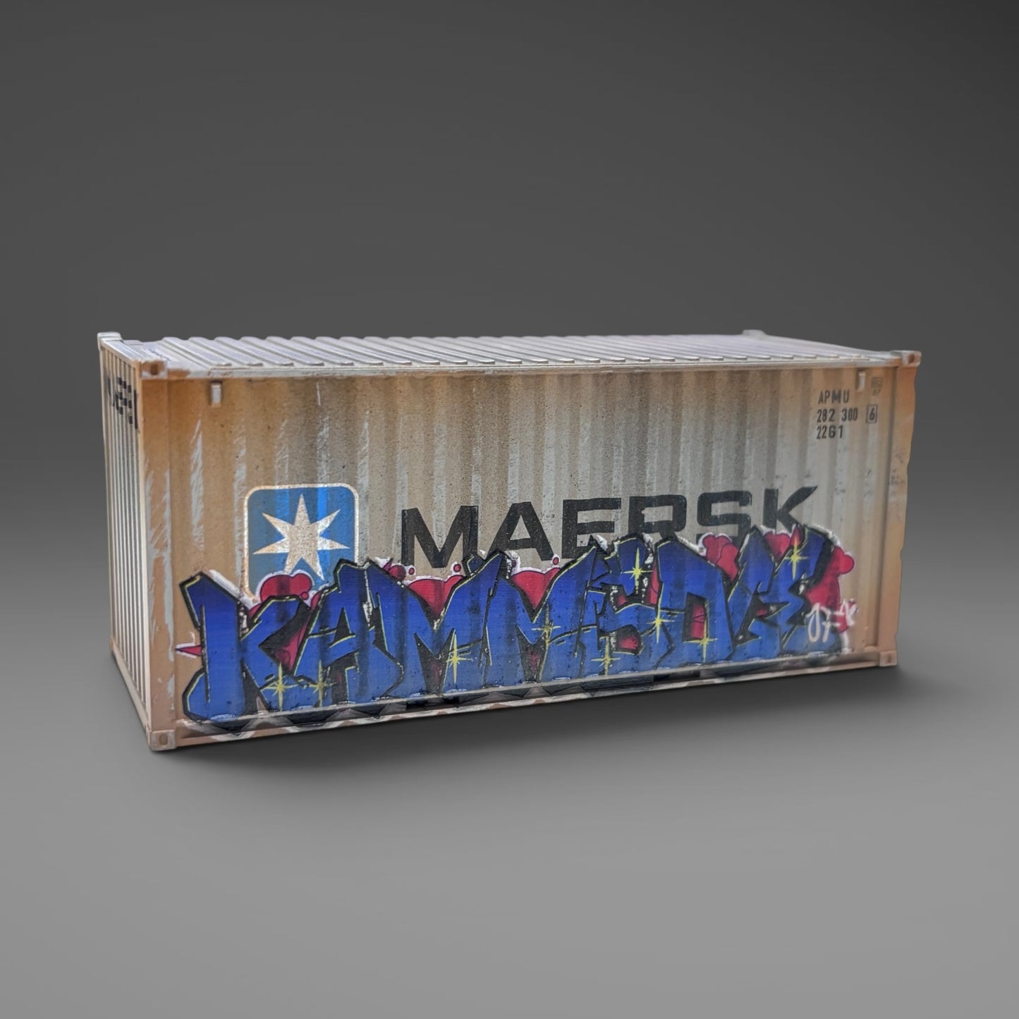 MAERSK 20ft Shipping Container - OO Gauge - Vandalised