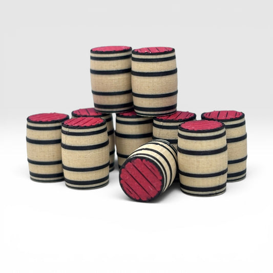 Wooden Barrel with Red Lid - Light - OO Gauge