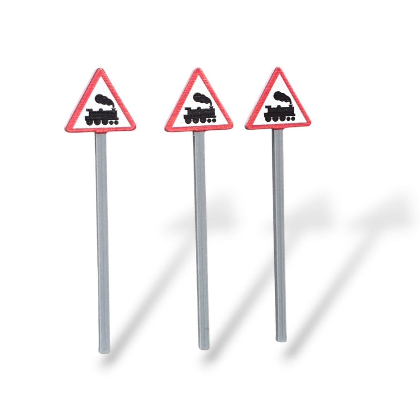 'Level Crossing without Barrier' Triangular Road Sign - OO Gauge