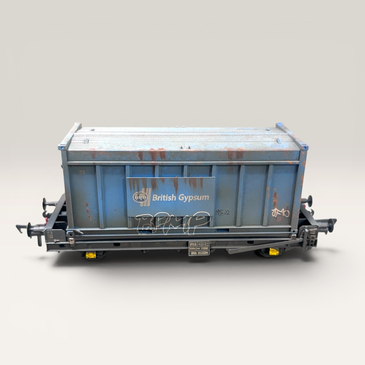 Accurascale PFA Container Set British Gypsum Blue Set - Weathered