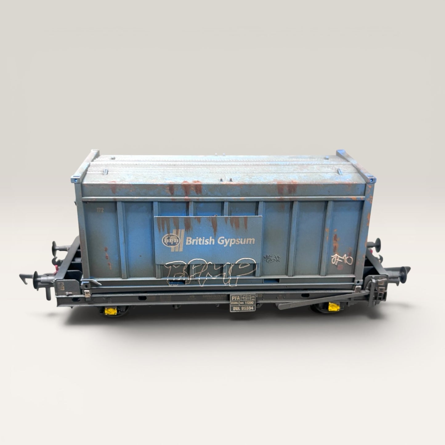 Accurascale PFA Container Set British Gypsum Blue Set - Weathered