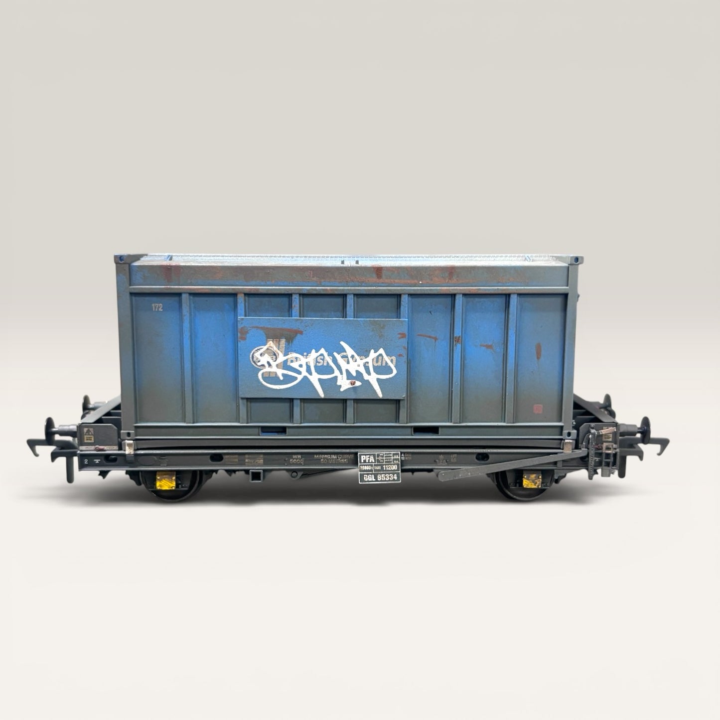 Accurascale PFA Container Set British Gypsum Blue Set - Weathered