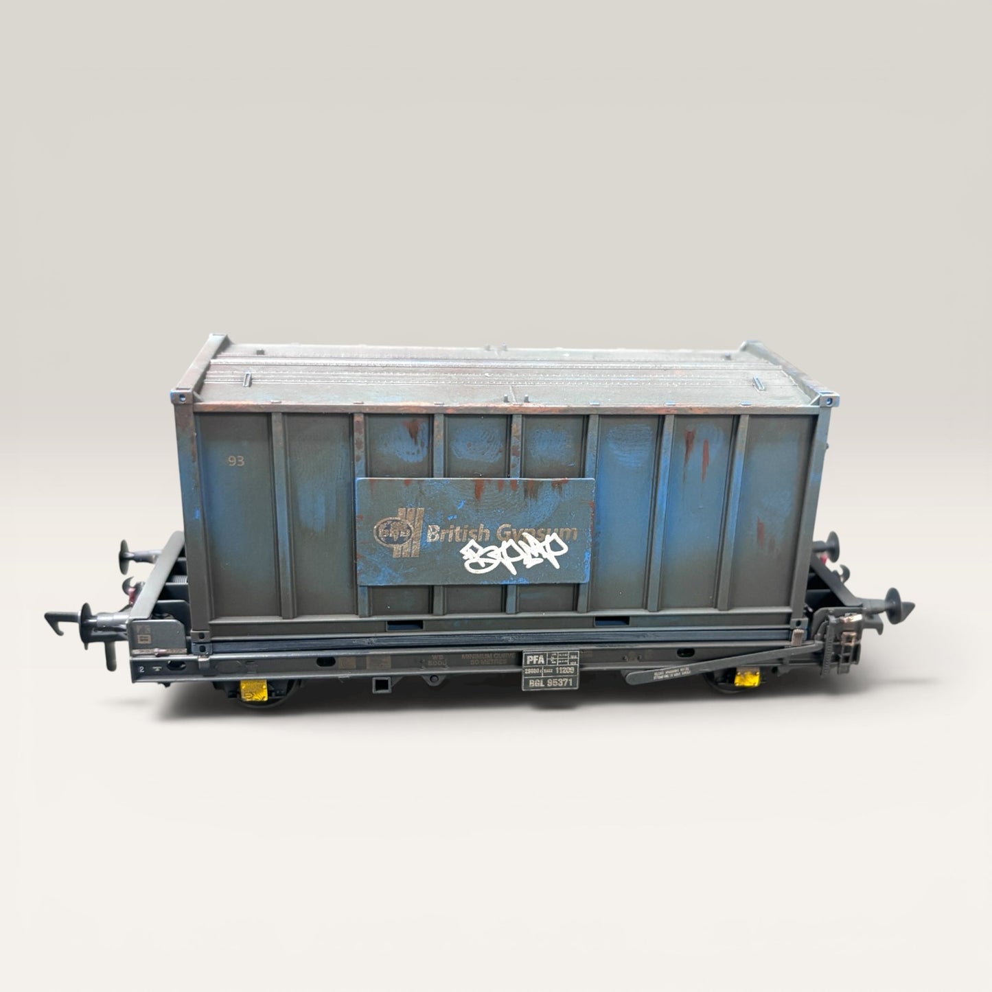 Accurascale PFA Container Set British Gypsum Blue Set - Weathered