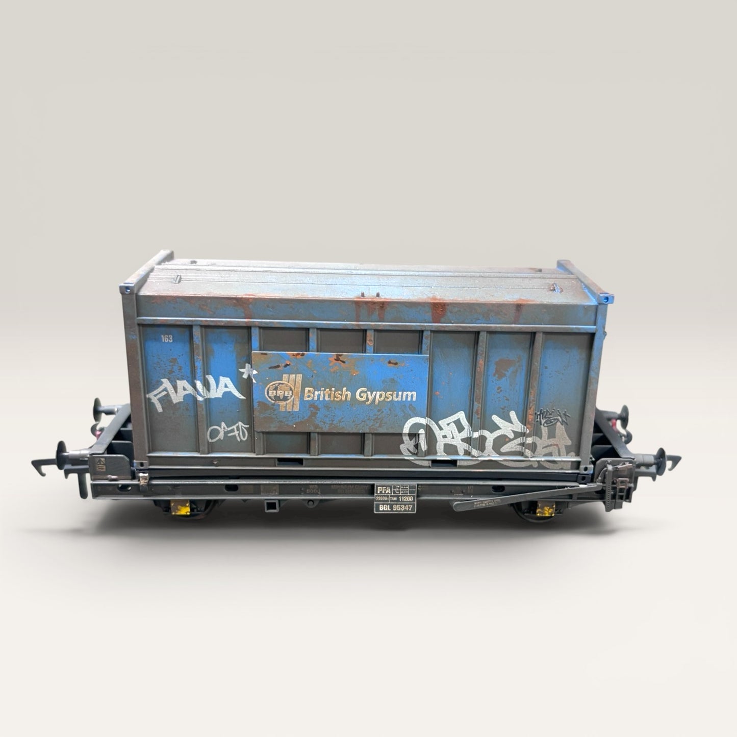 Accurascale PFA Container Set British Gypsum Blue Set - Weathered