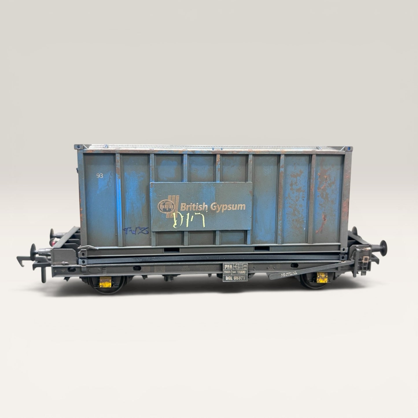 Accurascale PFA Container Set British Gypsum Blue Set - Weathered
