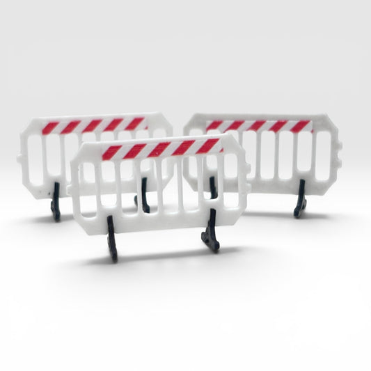 Plastic Traffic Barriers - White - OO Gauge