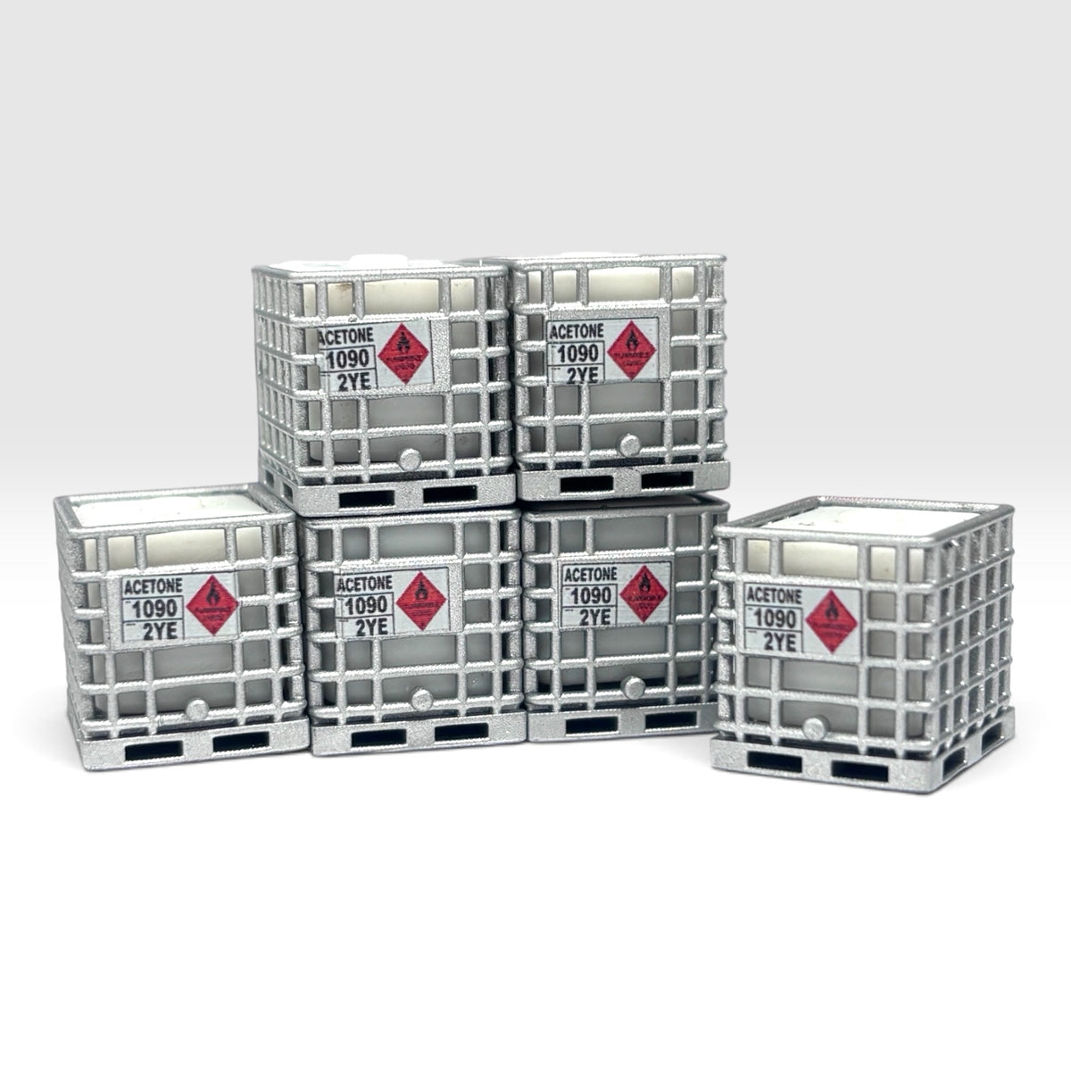 IBC 1000L with Silver Cage & White Tank - OO