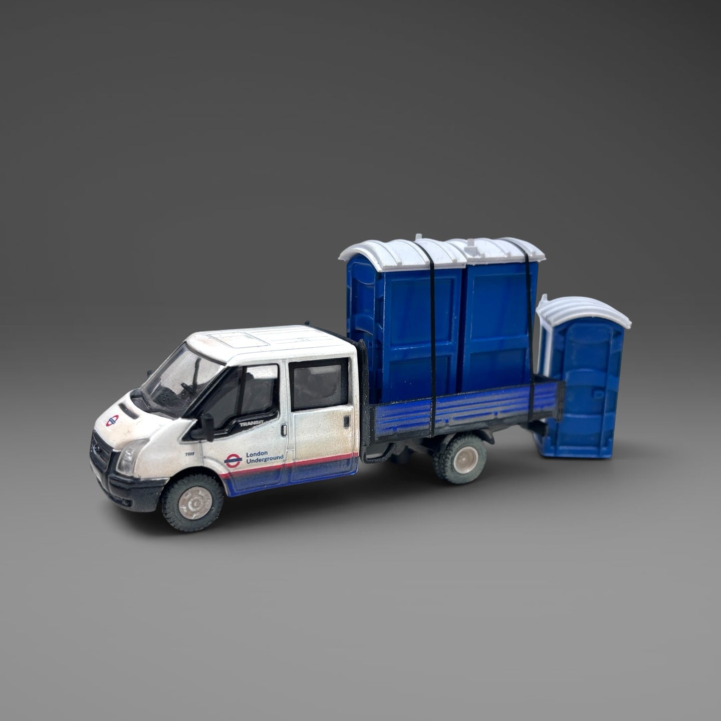 Oxford Diecast Ford Transit Dropside London Underground with Load - 1:76 Scale