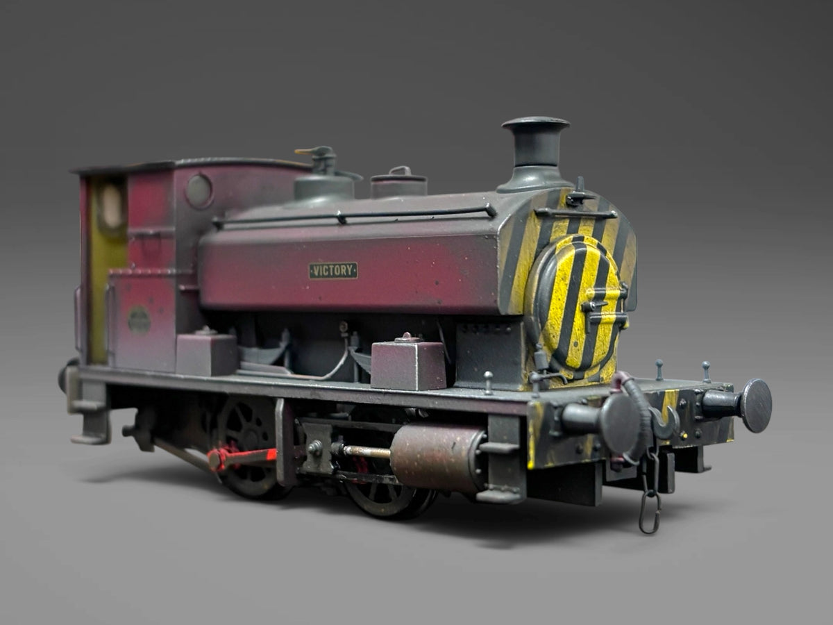 Andrew Barclay 0-4-0ST 14" 2201 'Victory' in plain maroon with wasp stripes