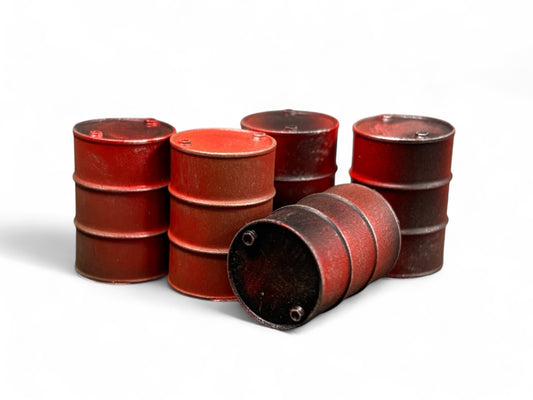 Oil Drums - Weathered Red - OO Gauge