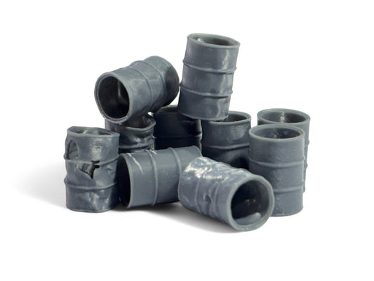 Open Top Dented Oil Drums  Unpainted - OO Gauge