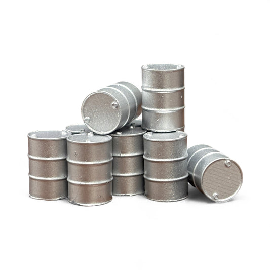 Oil Drums - Pristine Silver - OO Gauge