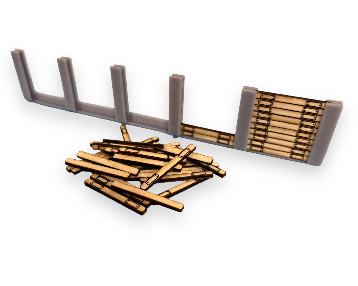 Railway Sleeper Retaining Wall - OO gauge