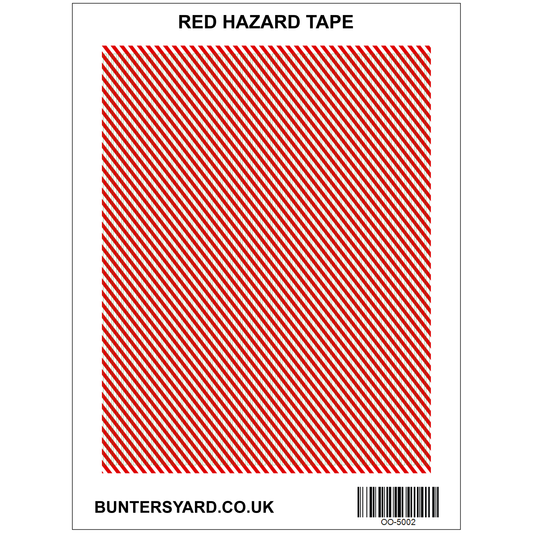 Red & White Hazard Tape - OO Gauge/4mm