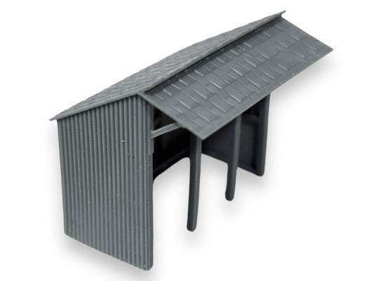Corrugated Tin Shelter Large with Shingle Roof - OO