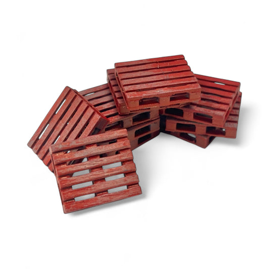 Shipping Pallets - Red Weathered - OO Gauge