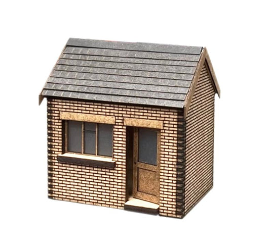 Brick Lineside Hut Kit - Side Door - OO Gauge