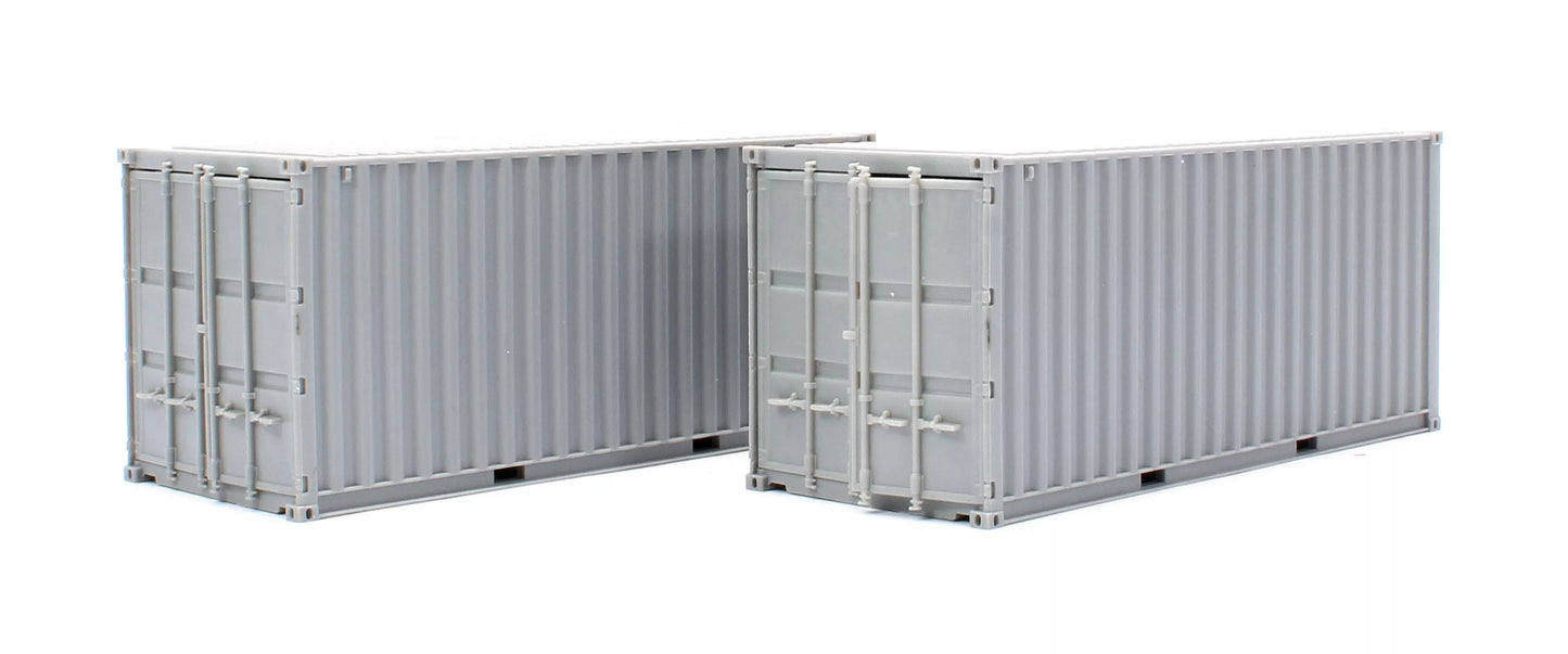 Dapol B024 20Ft  Container Twin Pack Unpainted