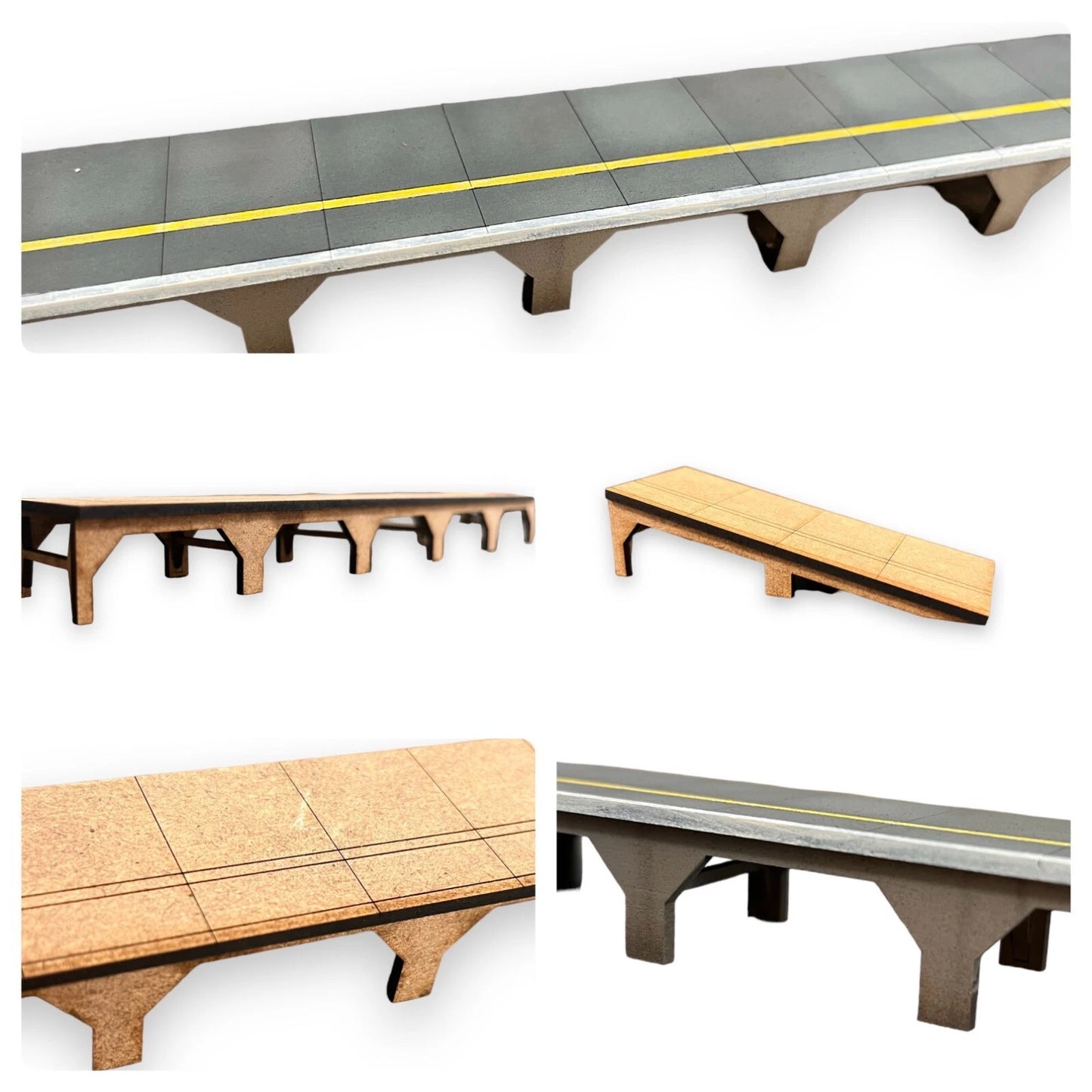 Halt Station Platform Straight - Precast Concrete - OO Gauge
