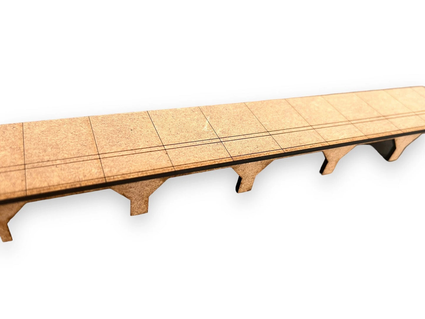 Halt Station Platform Straight - Precast Concrete - OO Gauge