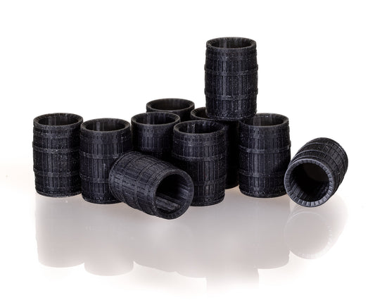 Open Top Wooden Barrels - Unpainted - All Scales