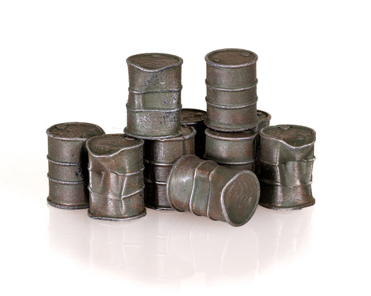 Dented Oil Drums - Green - Premium Weathered - OO Gauge